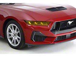 Headlight Covers; Transparent Yellow (24-25 Mustang)