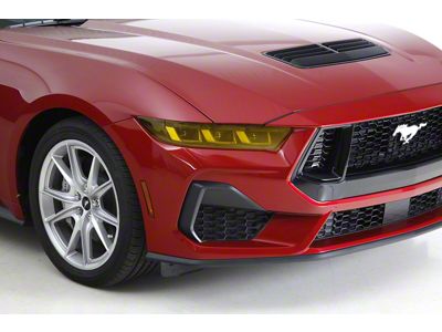 Headlight Covers; Transparent Yellow (24-25 Mustang)