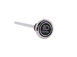 Headlight Switch Knob with Shaft; Chrome (79-84 Mustang)