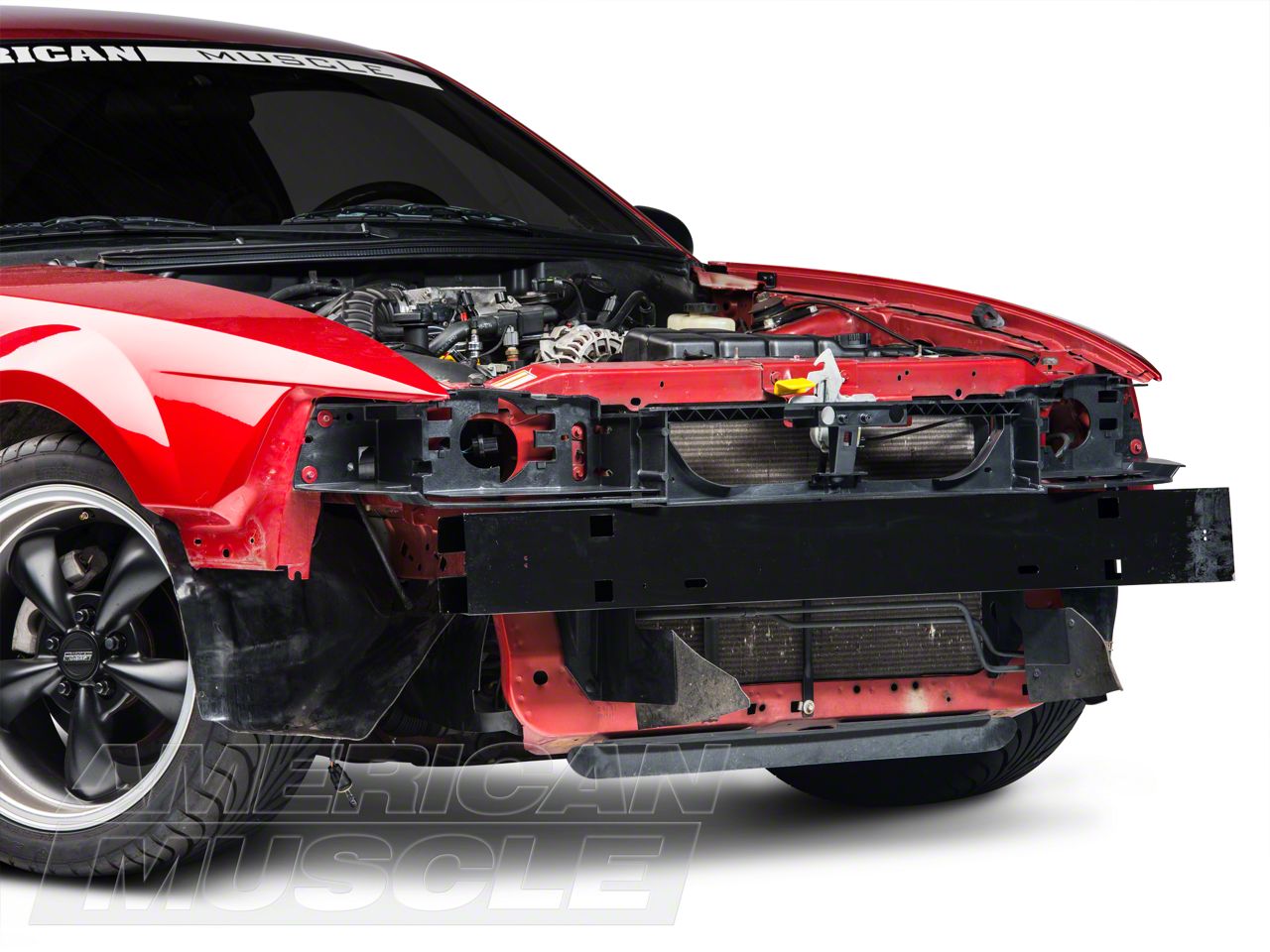 Front Nose Header Panel For 1999-2004 Ford Mustang - Unfinished Plastic, Direct Replacement