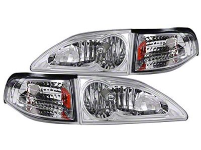 Headlights; With Corner Lights (94-98 Mustang)
