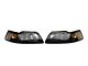 Factory Style Headlights; Matte Black Housing; Clear Lens (99-04 Mustang)