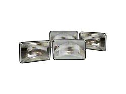 Headlights; Chrome Housing; Clear Lens (79-86 Mustang)