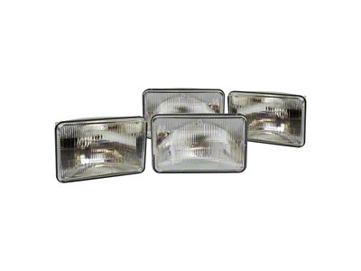 Headlights; Chrome Housing; Clear Lens (79-86 Mustang)