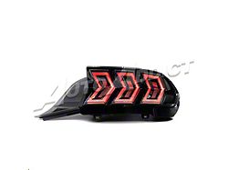 Heritage-X Sequential Tail Lights; Black Housing; Clear Lens (24-26 Mustang)