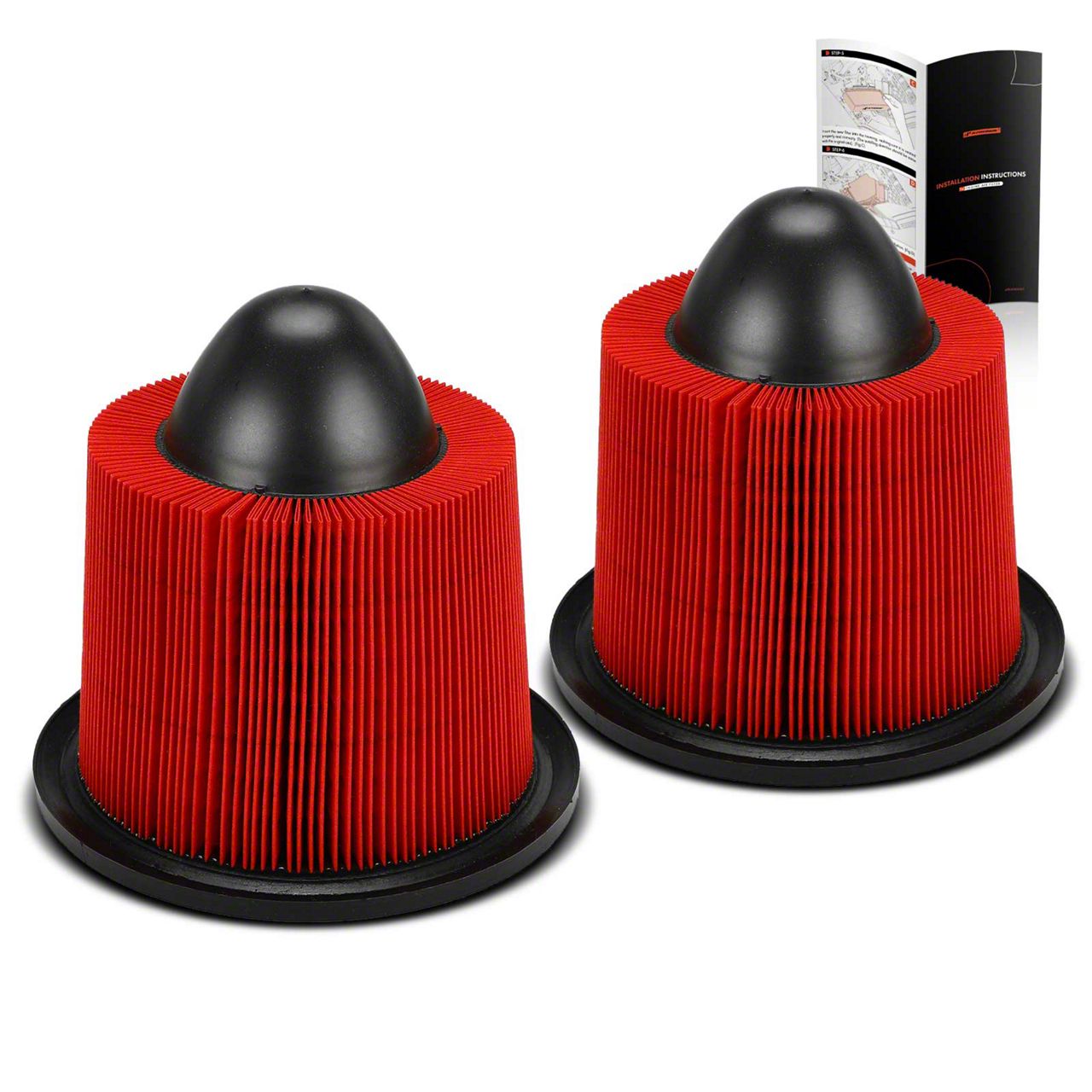 Mustang High Performance Engine Air Filters; Set of Two (96-04 V8 ...
