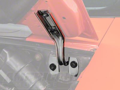 Drake Muscle Cars Stainless Steel Hood Hinges; Polished (79-93 Mustang)