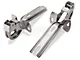 Drake Muscle Cars Stainless Steel Hood Hinges; Polished (79-93 Mustang)
