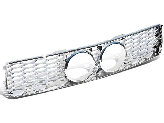 Honeycomb Mesh Style Upper Grille; Chrome (05-09 Mustang GT)