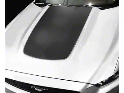 Hood Accent Stripe Decal with Pinstripe; Gloss Black (15-17 Mustang GT, EcoBoost, V6)