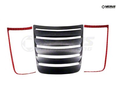 Hood Louver Kit; Carbon (15-20 Mustang GT350)