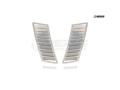 Hood Louver Kit; Raw Aluminum (15-17 Mustang GT)