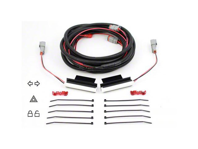 Hood Mounted Turn Signal Lighting Kit; Amber (05-14 Mustang w/ Heat Extractors)