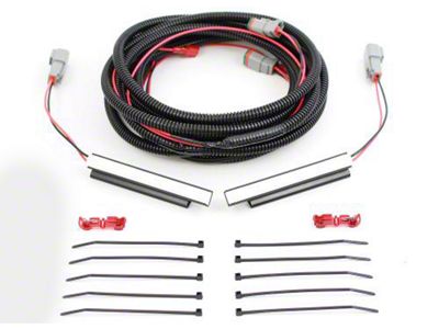 Hood Mounted Turn Signal Lighting Kit; Red (15-17 Mustang GT)