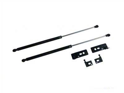 Hood Strut Kit; Black (10-14 Mustang)