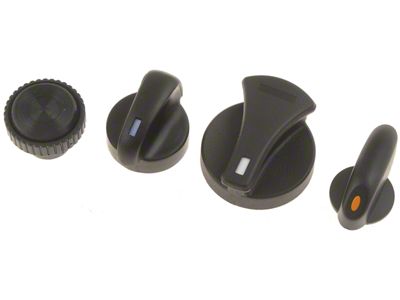 HVAC Heater Control Knobs; 4-Knobs (94-00 Mustang)