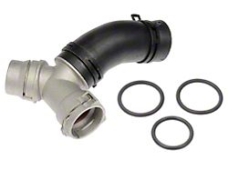 HVAC Heater Hose Assembly with Coolant Tee and Radiator Hose O-Ring Kit; From Thermostat Housing to Water Outlet (11-18 Mustang GT)