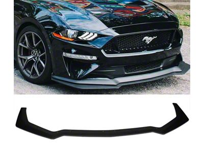 IA Chin Splitter Extension; Satin Black (18-23 Mustang GT, EcoBoost)