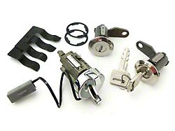 Ignition and Door Lock Cylinders; Chrome (81-86 Mustang)