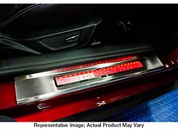 Illuminated Door Sill Plate Covers; Blue (15-23 Mustang)