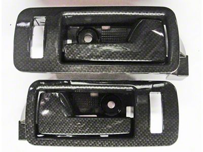 Inner Door Handles; Carbon Fiber (05-14 Mustang)