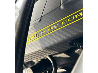 Intake Cover Letter Vinyl Inserts; Light Yellow (2024 Mustang)