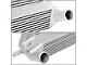 Stepped Bar and Plate Core Front Mount Intercooler; Silver (15-23 Mustang EcoBoost)