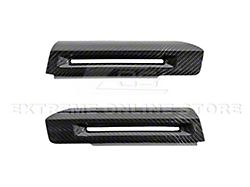 Interior Door Armrest Handle Covers; Carbon Fiber (24-25 Mustang)