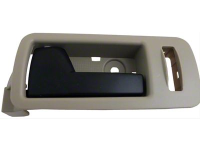 Interior Door Handle; Front Left; Black Lever; Beige Housing Stone; Plastic (10-14 Mustang)