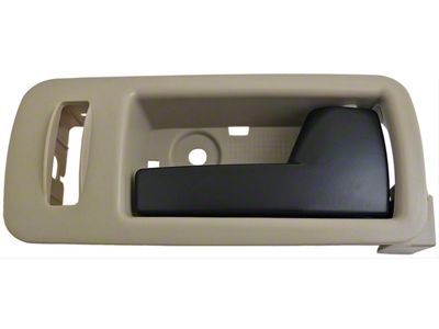 Interior Door Handle; Front Right; Black Lever; Beige Housing Stone; Plastic (10-14 Mustang)