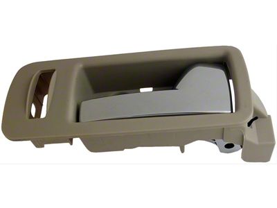 Interior Door Handle; Front Right; Chrome Lever; Beige Housing Stone; Plastic (10-14 Mustang)