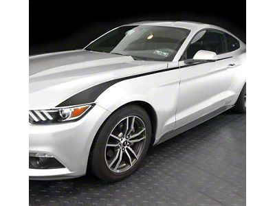 Javelin Side Accent Stripes; Gloss Black (15-17 Mustang)