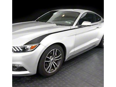 Javelin Side Accent Stripes; Matte Black (15-17 Mustang)