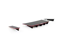 Jesky VR5 Rear Diffuser; Matte Black (18-23 Mustang GT; 19-23 Mustang EcoBoost w/ Active Exhaust)