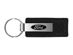 Ford Carbon Fiber Leather Key Fob