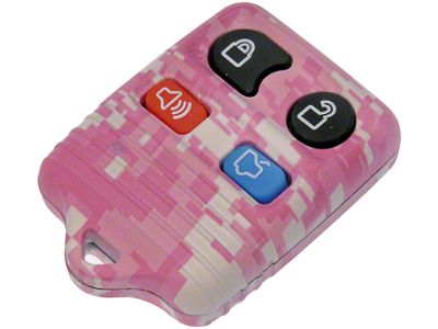 Keyless Entry Remote Case; Pink Digital Camouflage (99-14 Mustang)