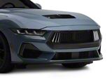 American Modified Knife Style Upper Grille with LED DRL and Turn Signals; Matte Black (24-26 Mustang GT, EcoBoost)