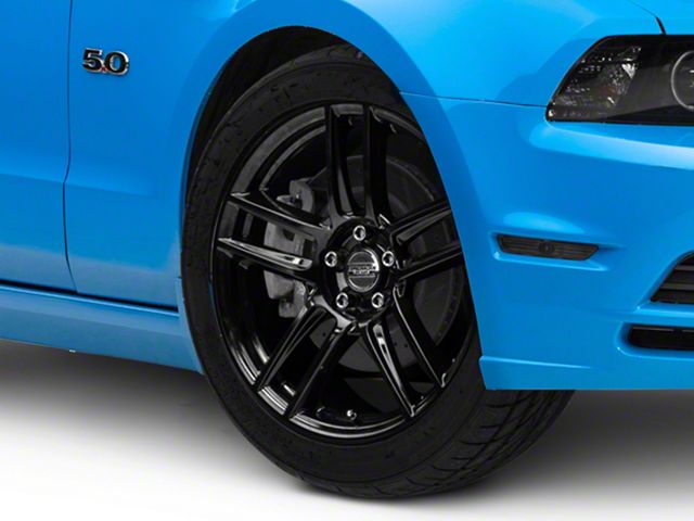 Laguna Seca Style Gloss Black Wheel; 19x9 (10-14 Mustang)