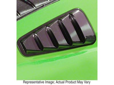 Large ABS Quarter Window Louvers; Pre-Painted (05-09 Mustang Coupe)