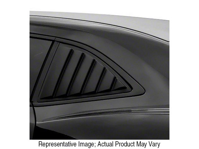 Large ABS Quarter Window Louvers; Pre-Painted (15-23 Mustang Fastback)