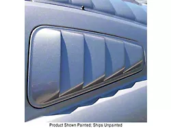 Large ABS Quarter Window Louvers; Unpainted (10-14 Mustang Coupe)