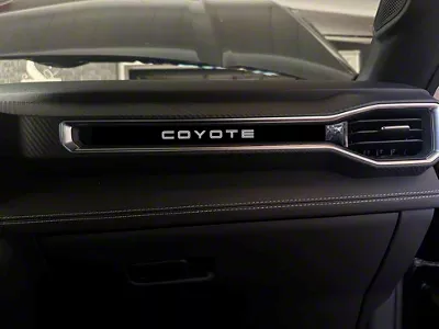 Large Aluminum Dash Plate; Coyote (2024 Mustang)