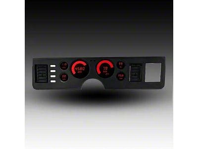 LED Digital Gauge Panel; Red (76-86 Mustang)