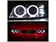 LED DRL Halo Projector Headlights; Chrome Housing; Clear Lens (99-04 Mustang)