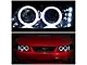 LED DRL Halo Projector Headlights; Chrome Housing; Smoked Lens (99-04 Mustang)