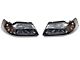 LED DRL Headlights with Amber Corners; Chrome Housing; Smoked Lens (99-04 Mustang)