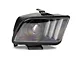 LED DRL Projector Headlights; Gloss Black Housing; Clear Lens (05-09 Mustang w/ Factory Halogen Headlights, Excluding GT500)