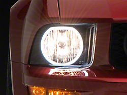 LED Halo Factory Style Headlights; Matte Black Housing; Clear Lens (05-09 Mustang w/ Factory Halogen Headlights, Excluding GT500)