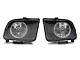LED Halo Factory Style Headlights; Matte Black Housing; Clear Lens (05-09 Mustang w/ Factory Halogen Headlights, Excluding GT500)