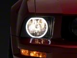 LED Halo Factory Style Headlights; Matte Black Housing; Smoked Lens (05-09 Mustang w/ Factory Halogen Headlights, Excluding GT500)